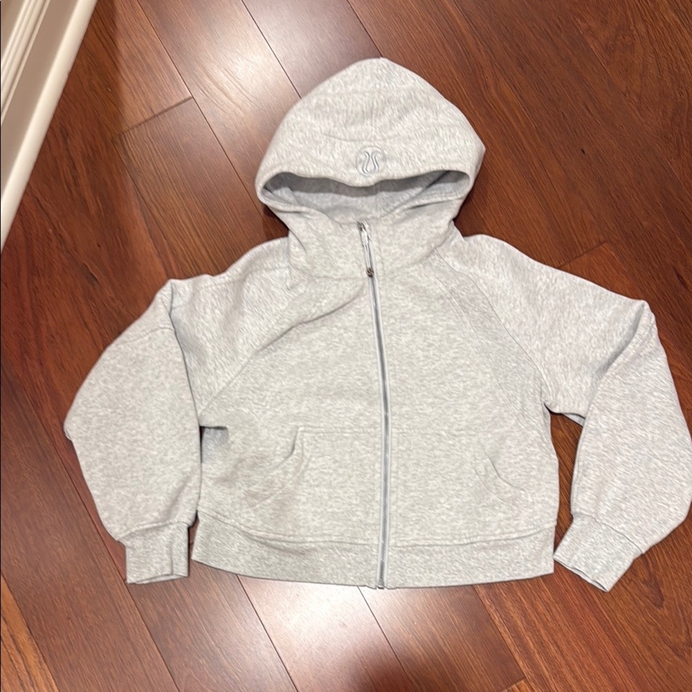 Lululemon full zip scuba grey size xs/s oversized